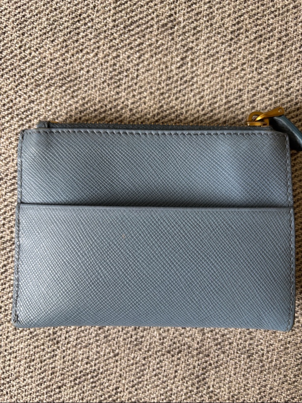 PRADA Saffiano Leather Blue Card Holder / Wallet with COA and Box! - Picture 4 of 8